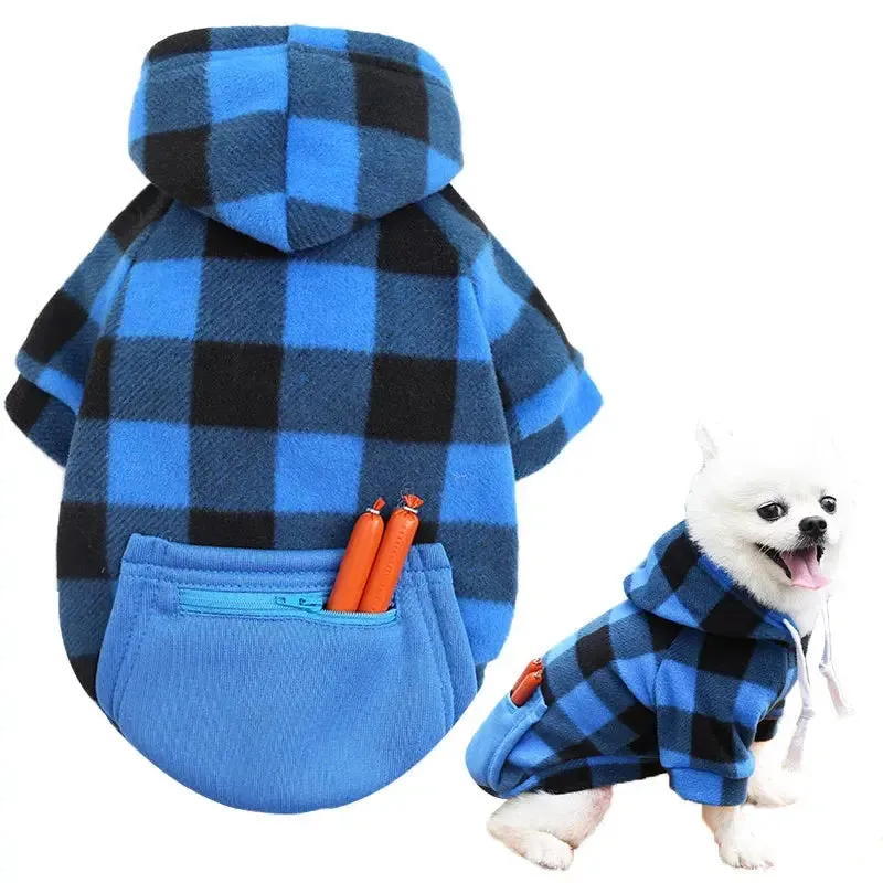 Reversible Plaid Dog Winter Coat