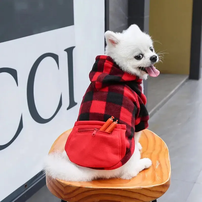 Reversible Plaid Dog Winter Coat