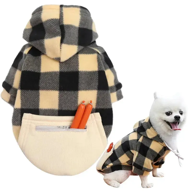 Reversible Plaid Dog Winter Coat