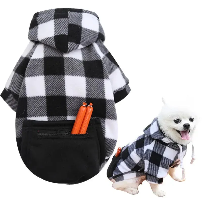 Reversible Plaid Dog Winter Coat