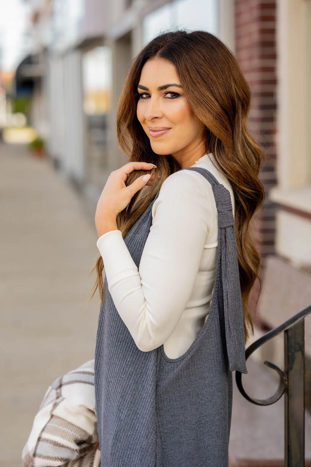 Ribbed Relaxed Tank Jumpsuit