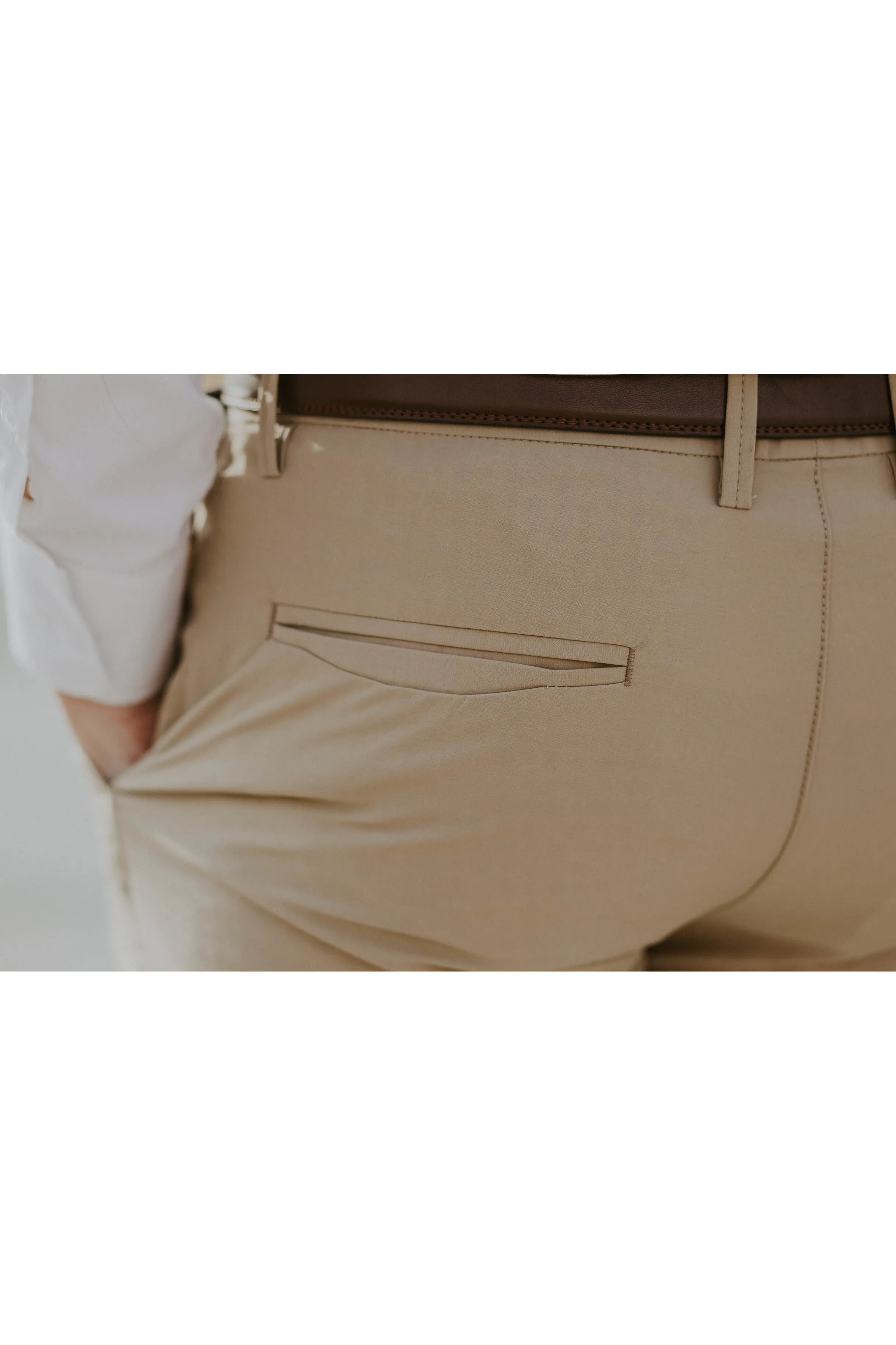 Robbins & Brooks Slim Flex Pants Tan, Original Design