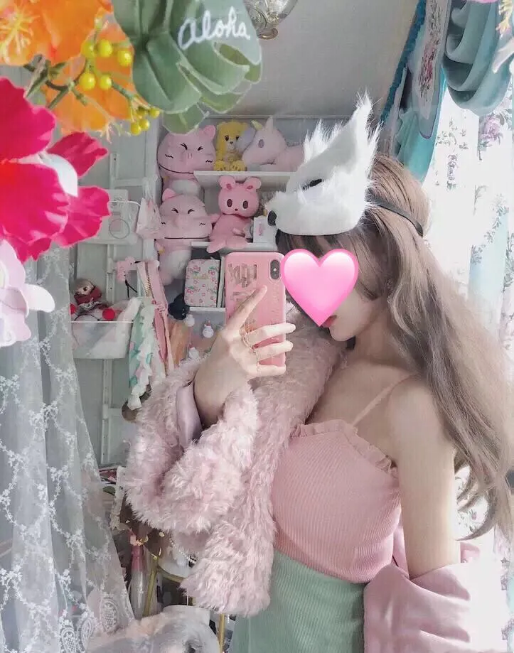 Romance Smoky Pink Plush Sailor Collar Winter Faux Fur Jacket Coat