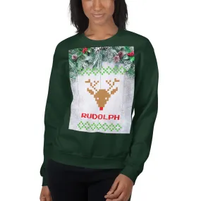 Rudolph Christmas Sweatshirt (Glamourange Christmas Sweatshirt Womens)