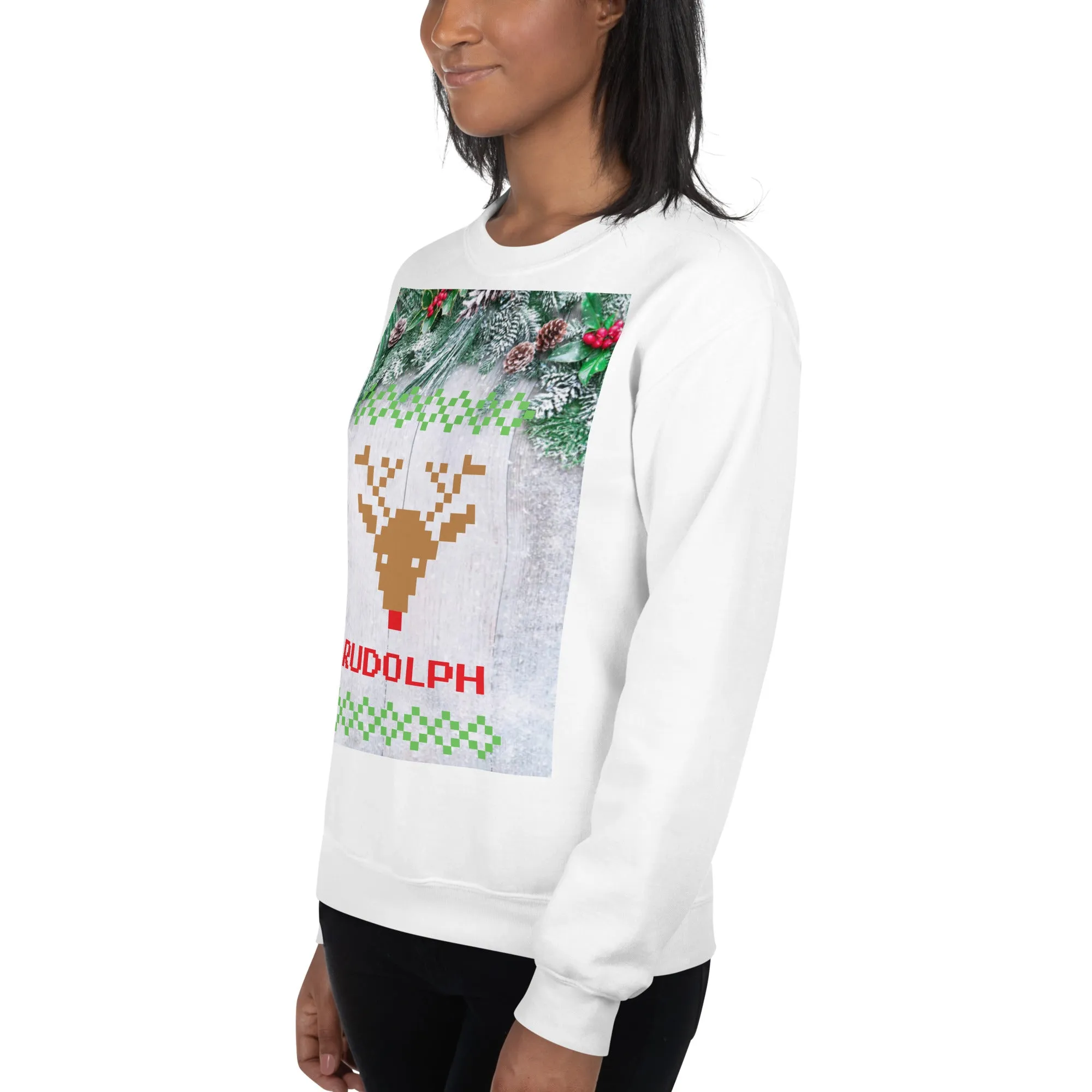Rudolph Christmas Sweatshirt (Glamourange Christmas Sweatshirt Womens)