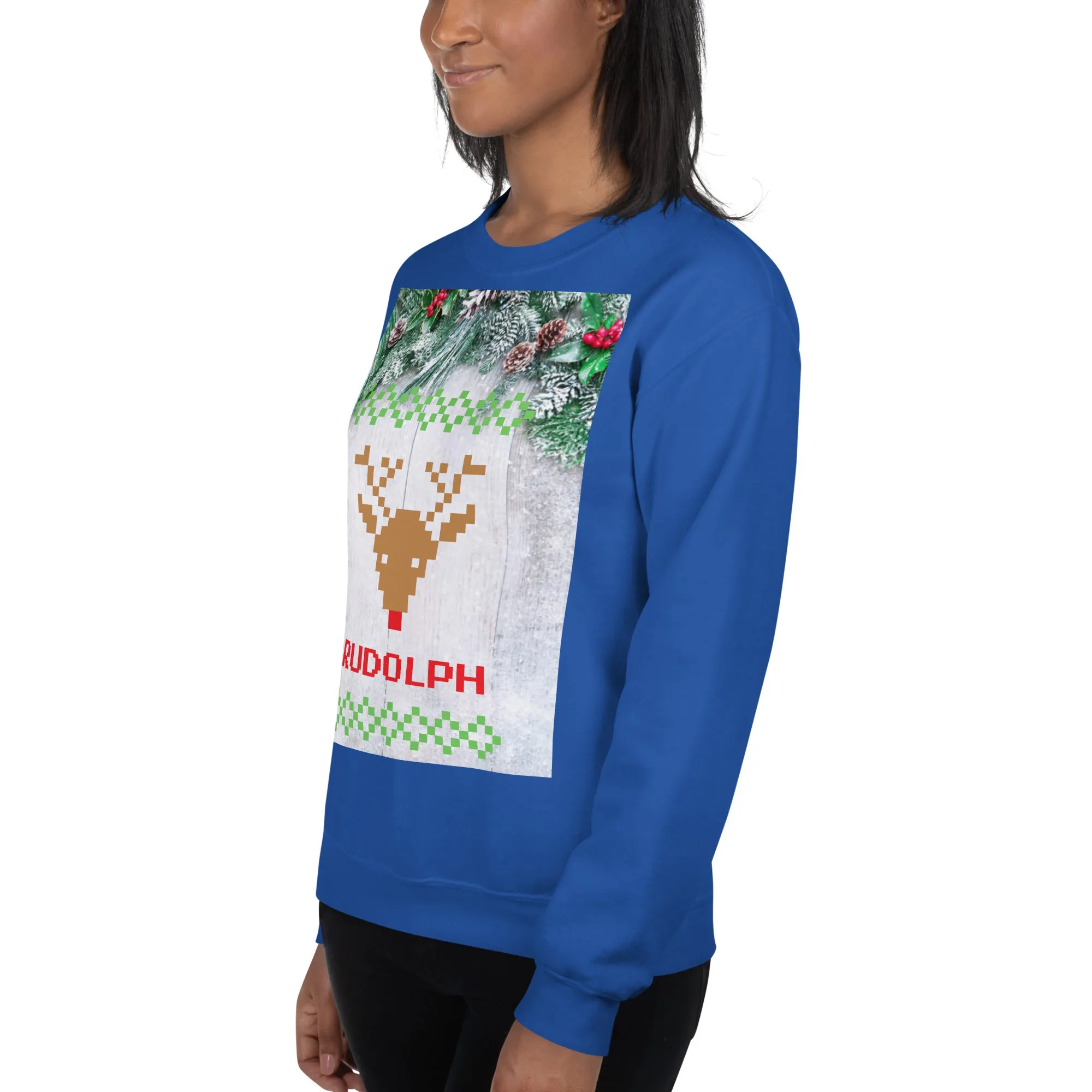 Rudolph Christmas Sweatshirt (Glamourange Christmas Sweatshirt Womens)