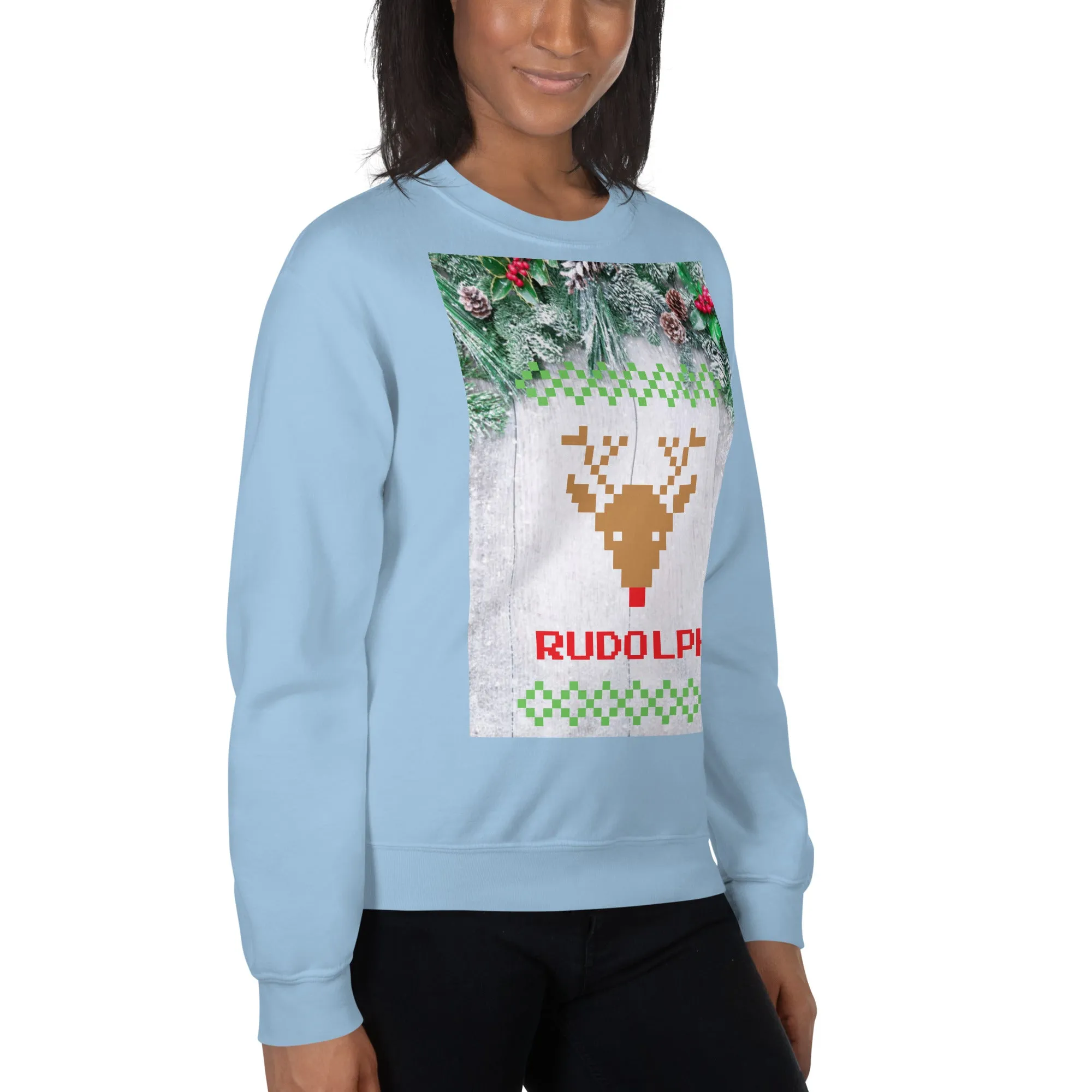 Rudolph Christmas Sweatshirt (Glamourange Christmas Sweatshirt Womens)