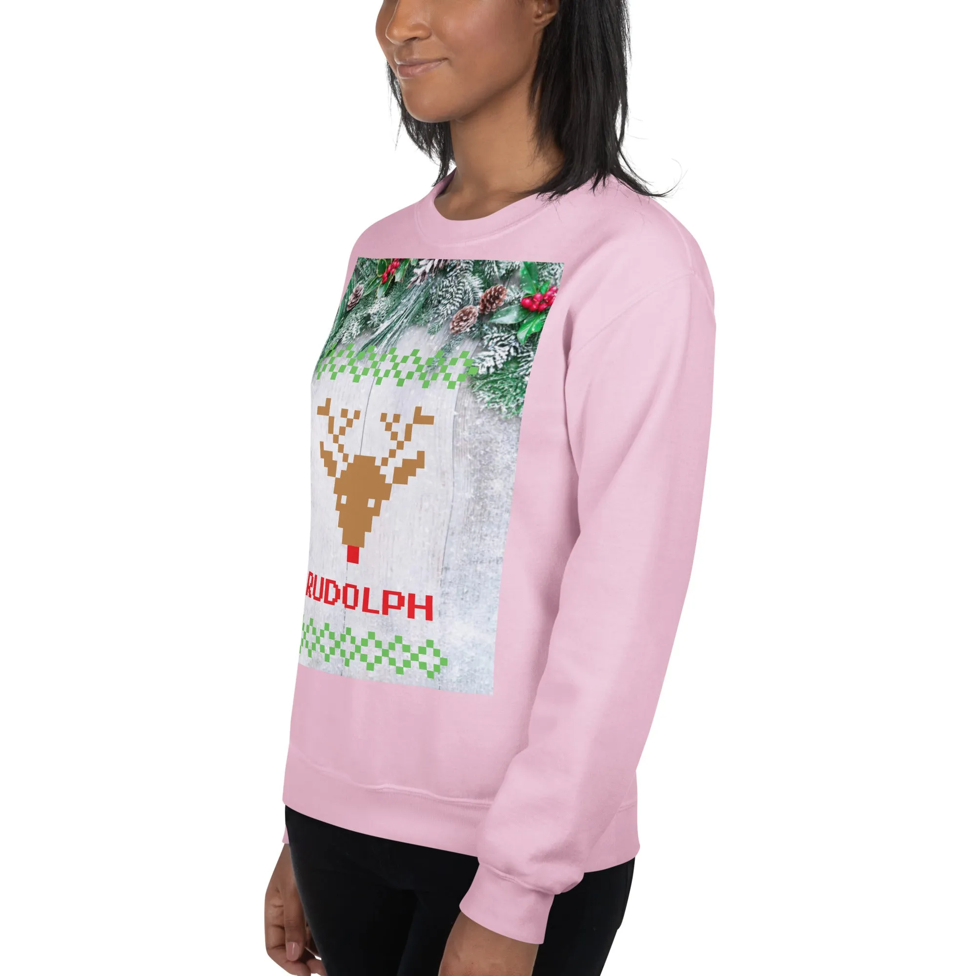 Rudolph Christmas Sweatshirt (Glamourange Christmas Sweatshirt Womens)