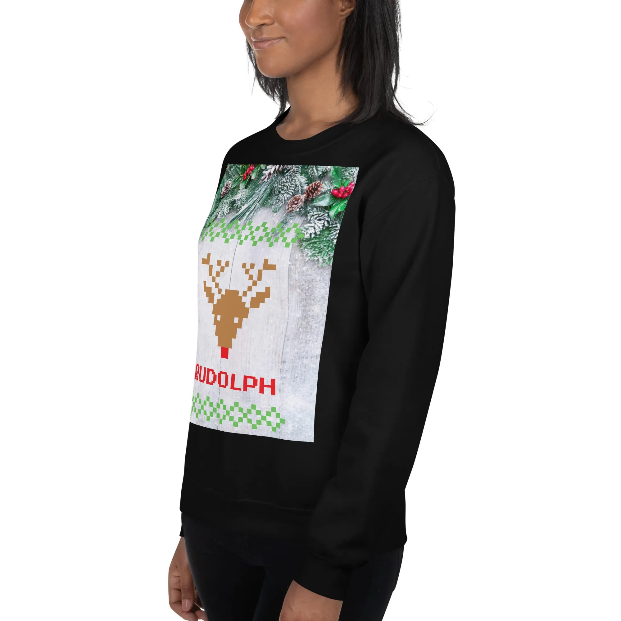 Rudolph Christmas Sweatshirt (Glamourange Christmas Sweatshirt Womens)