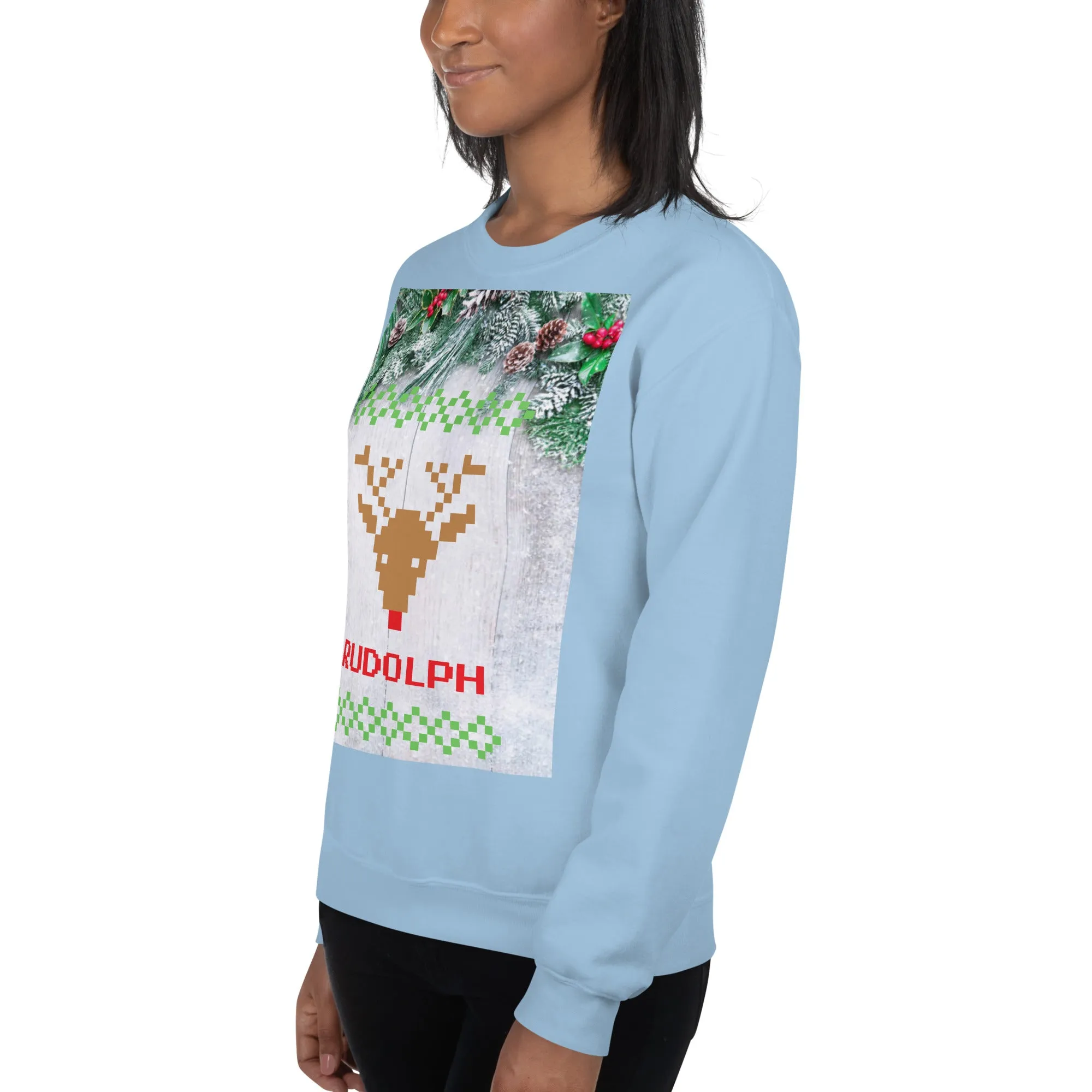 Rudolph Christmas Sweatshirt (Glamourange Christmas Sweatshirt Womens)
