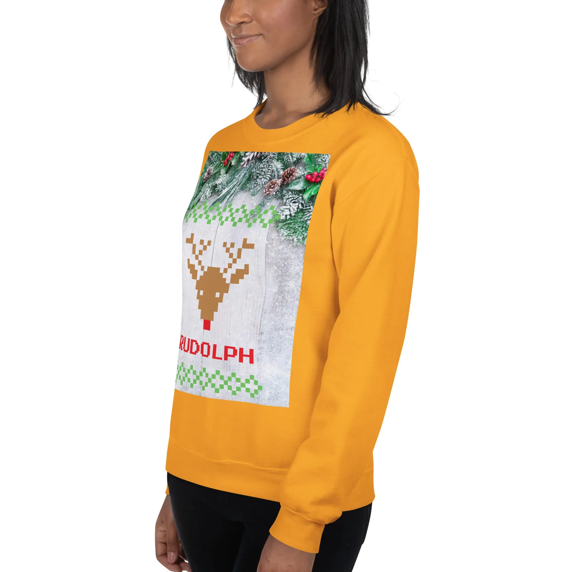 Rudolph Christmas Sweatshirt (Glamourange Christmas Sweatshirt Womens)