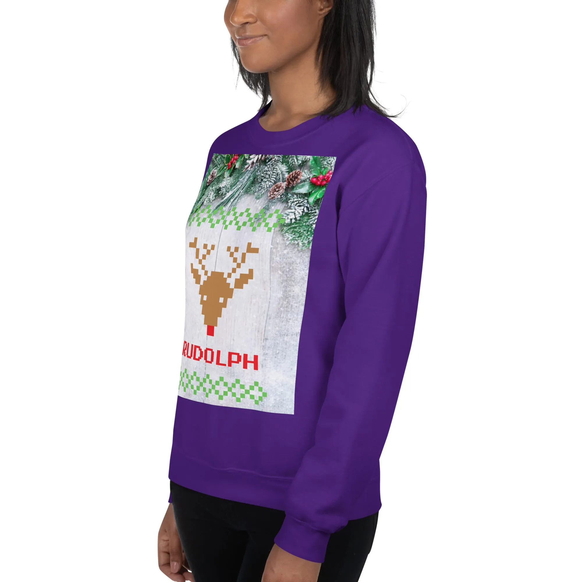 Rudolph Christmas Sweatshirt (Glamourange Christmas Sweatshirt Womens)