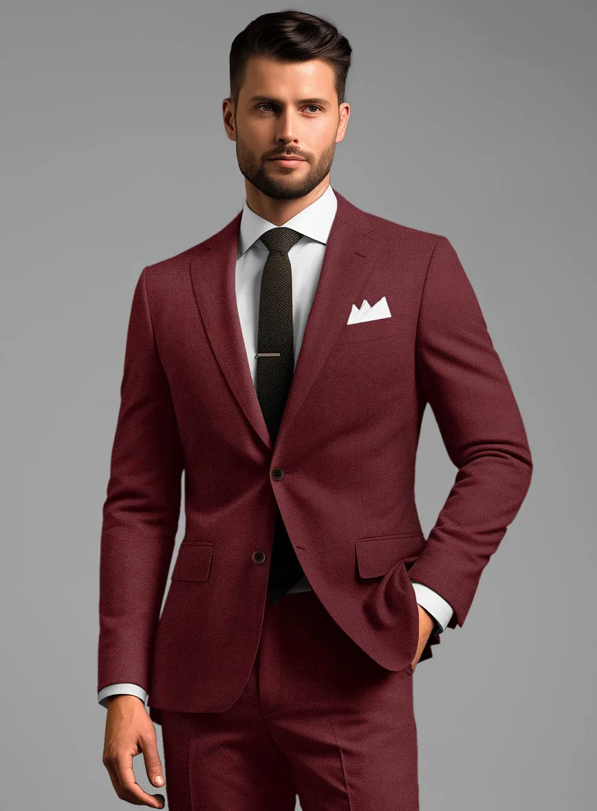 Scabal Maroon Wool Suit