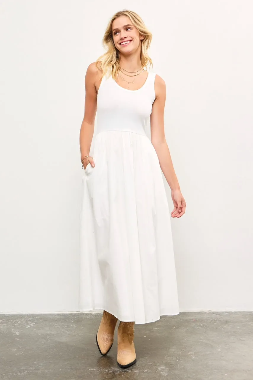 Scoop Neck Flare Maxi