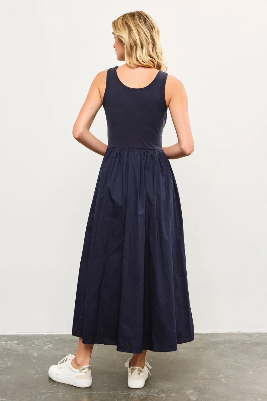Scoop Neck Flare Maxi