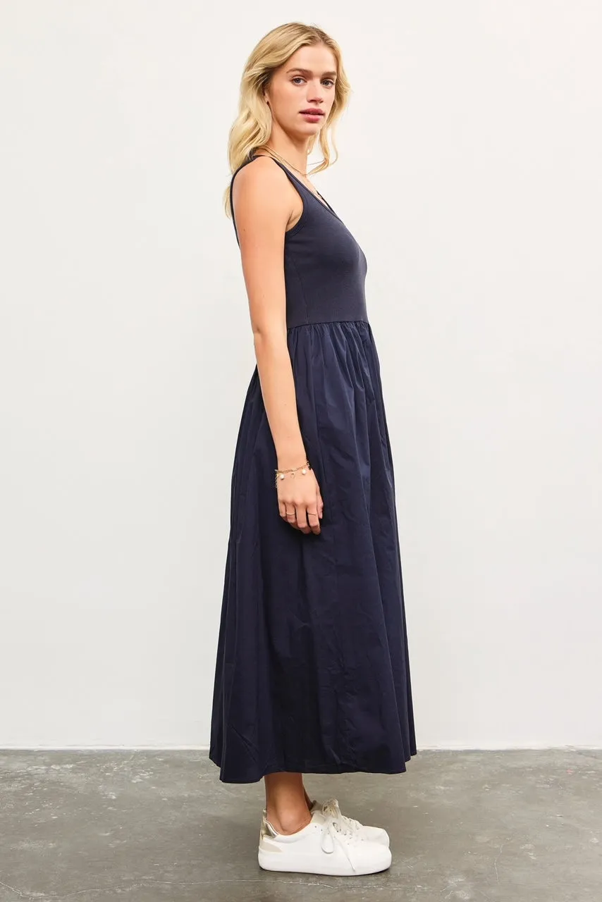 Scoop Neck Flare Maxi