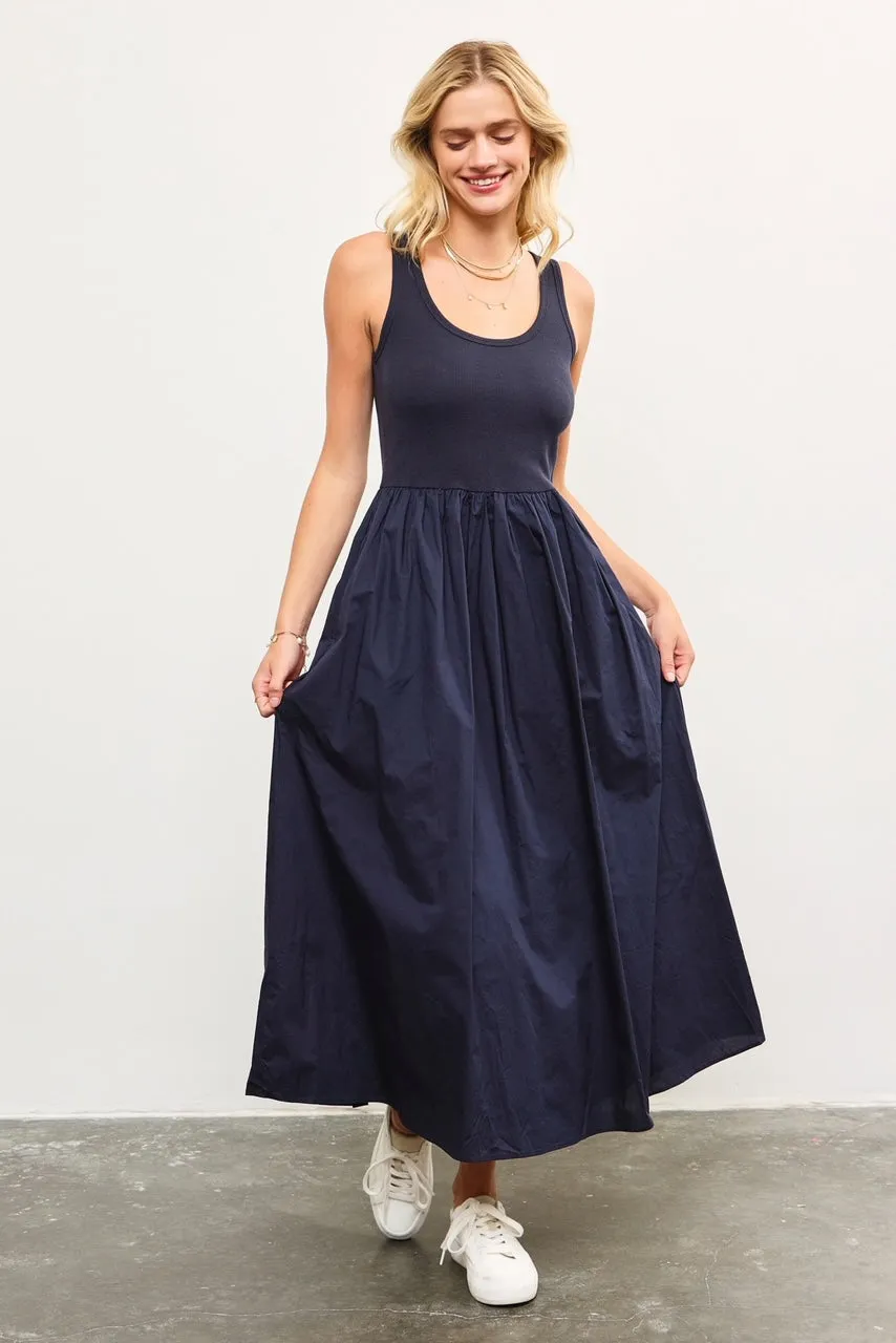 Scoop Neck Flare Maxi