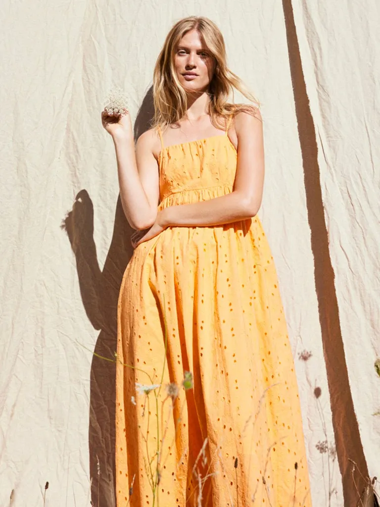 Selected Femme Bonita Dress in Papaya