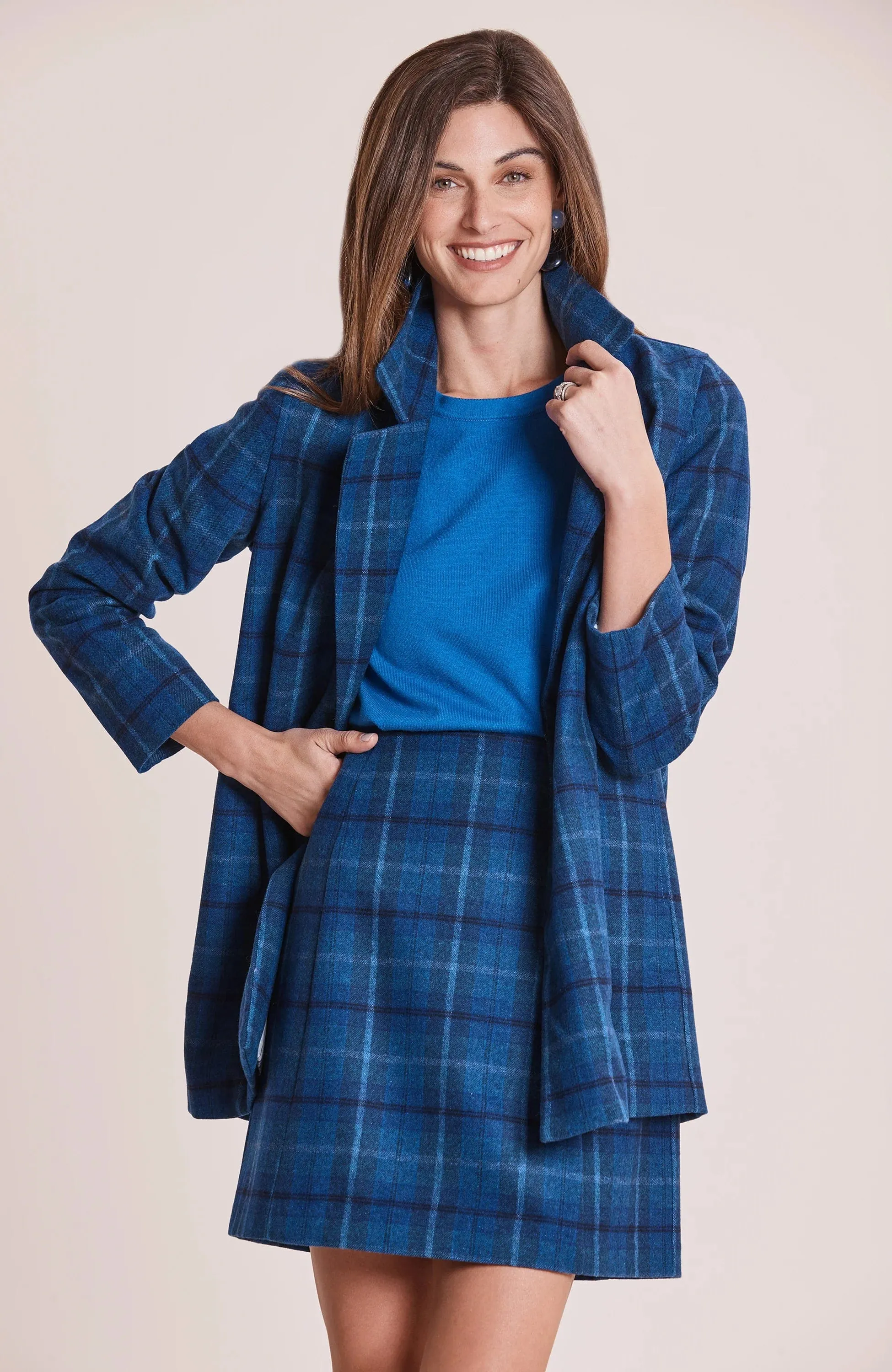 Shannon Sapphire Plaid Jacket