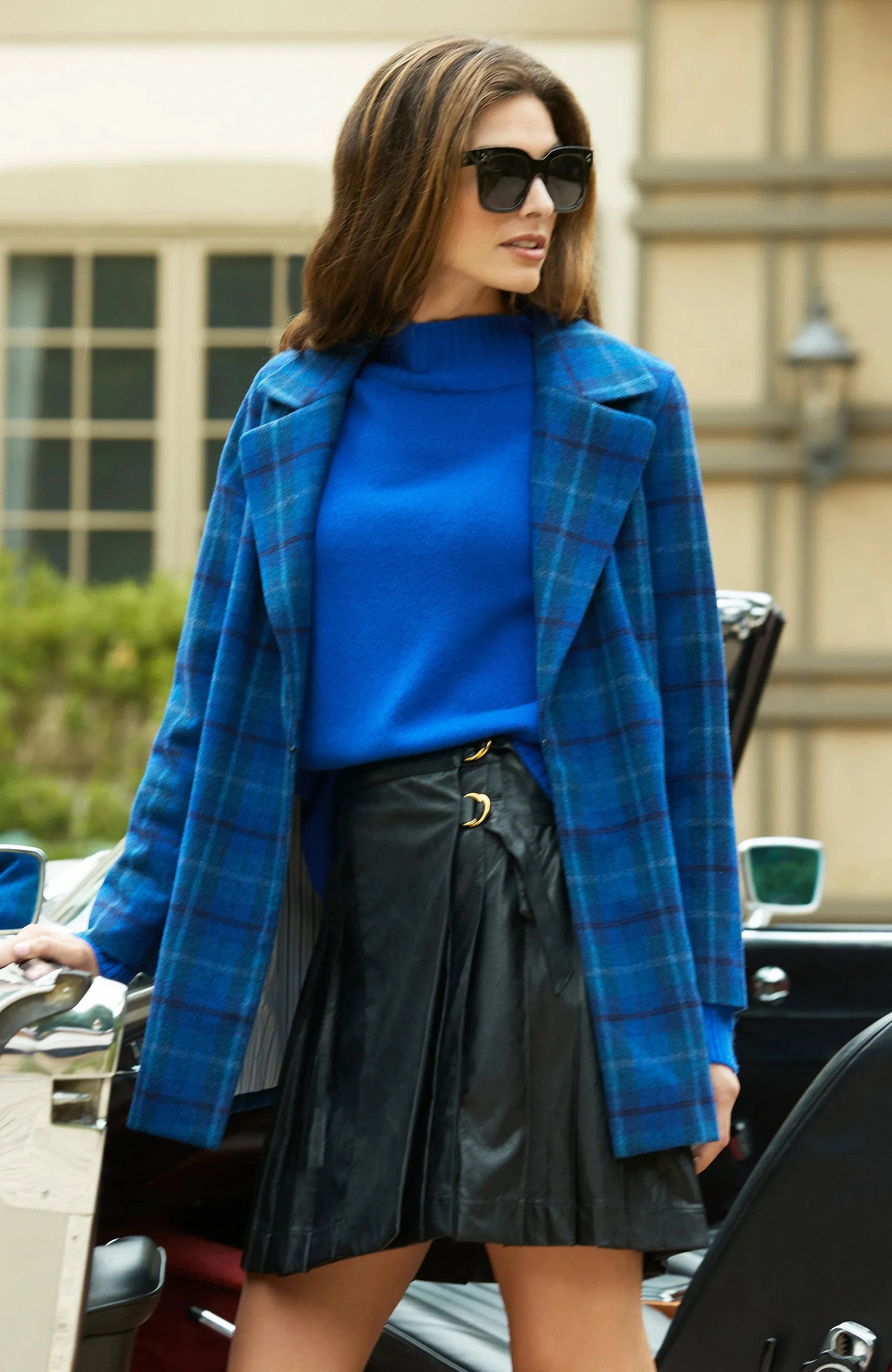 Shannon Sapphire Plaid Jacket