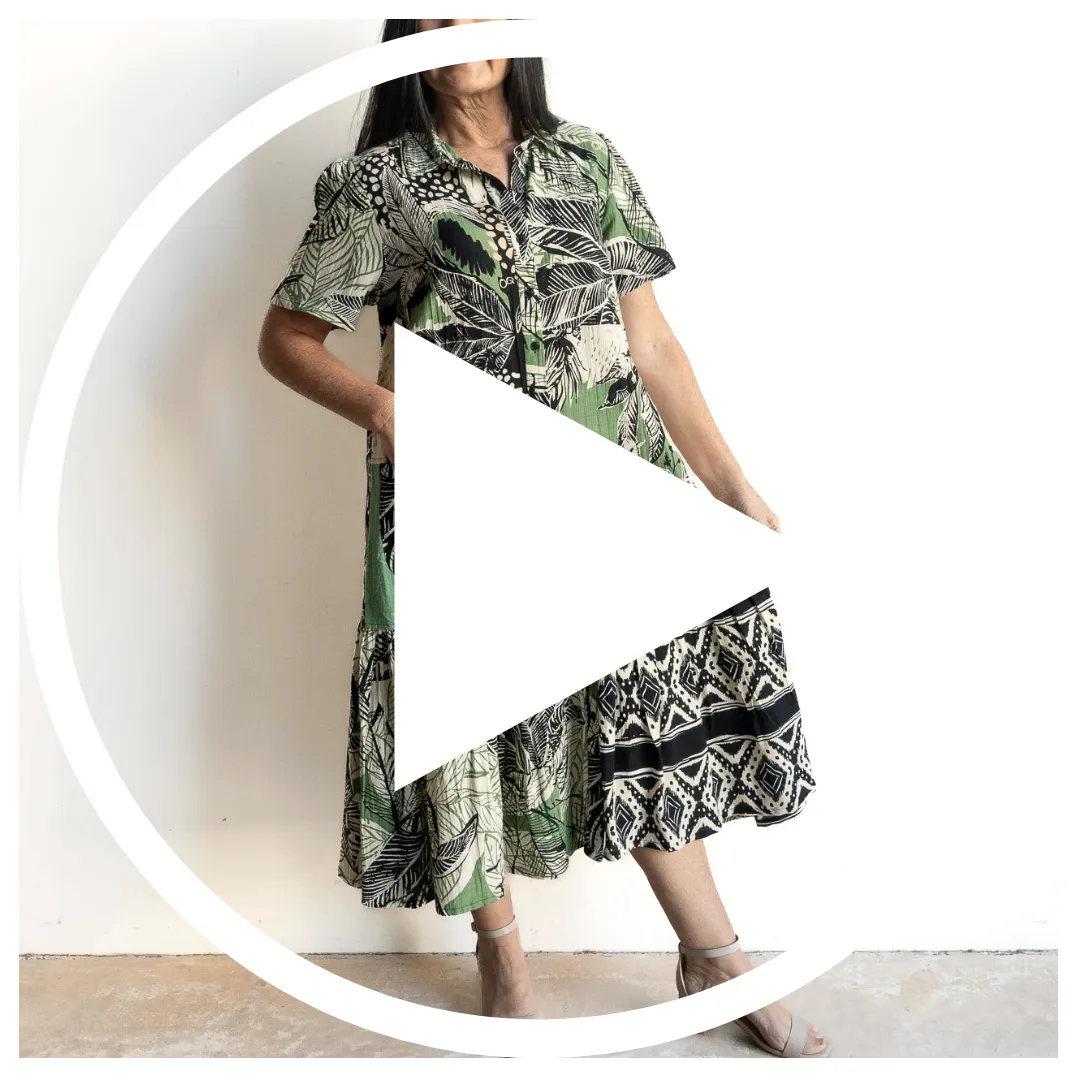 Short Sleeve Shirt Dress by Orientique Australia - Nungwi - 20041