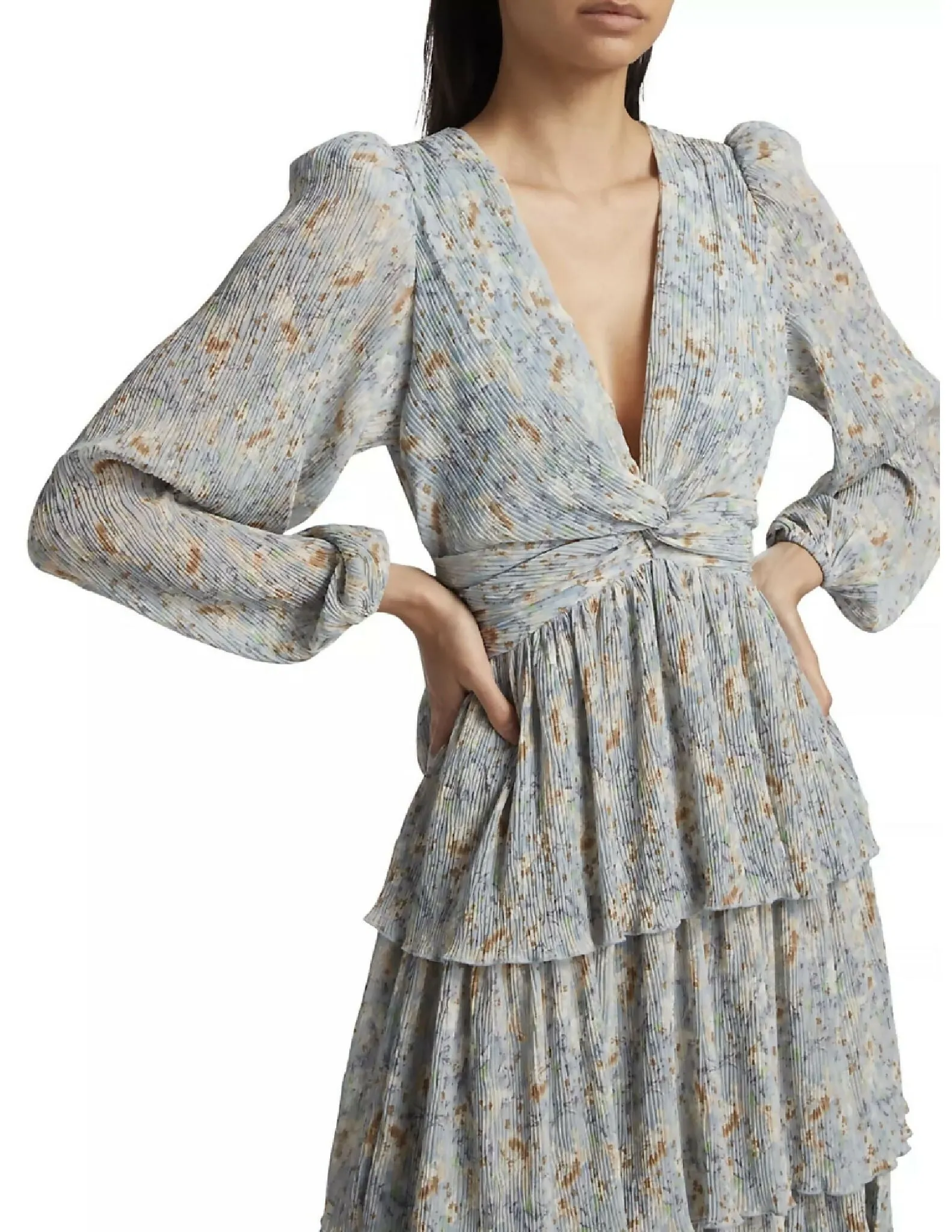 Sibylla Floral Plisse Dress