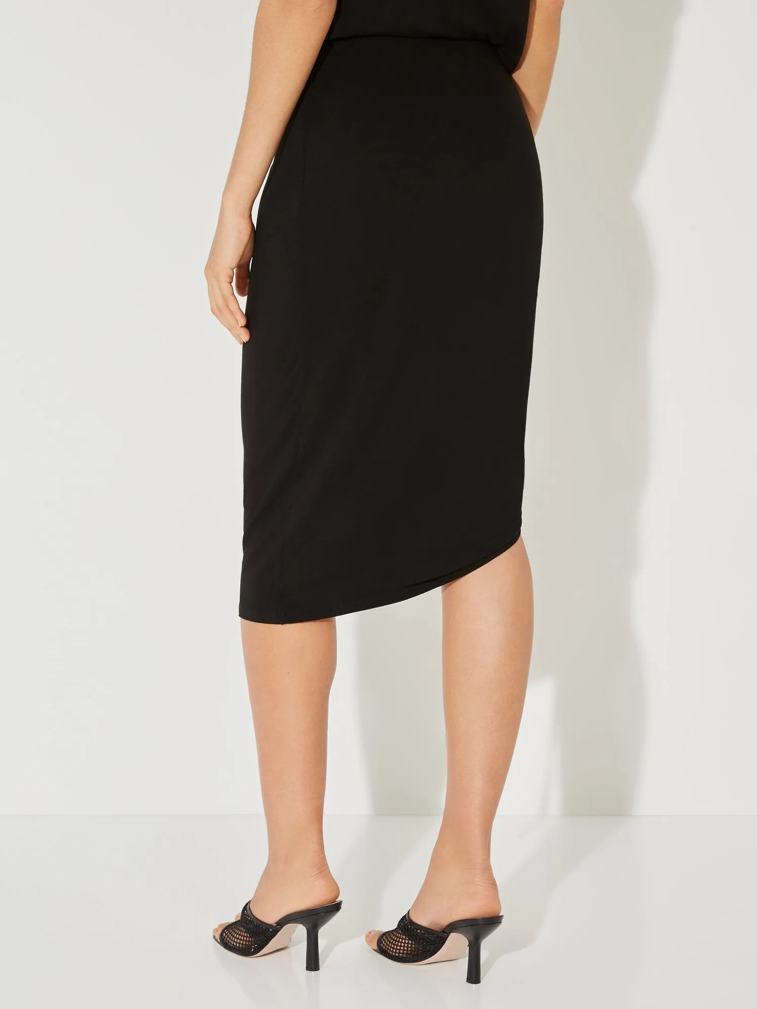 Side-Ruche Drawstring Midi Skirt - NY&C Style System