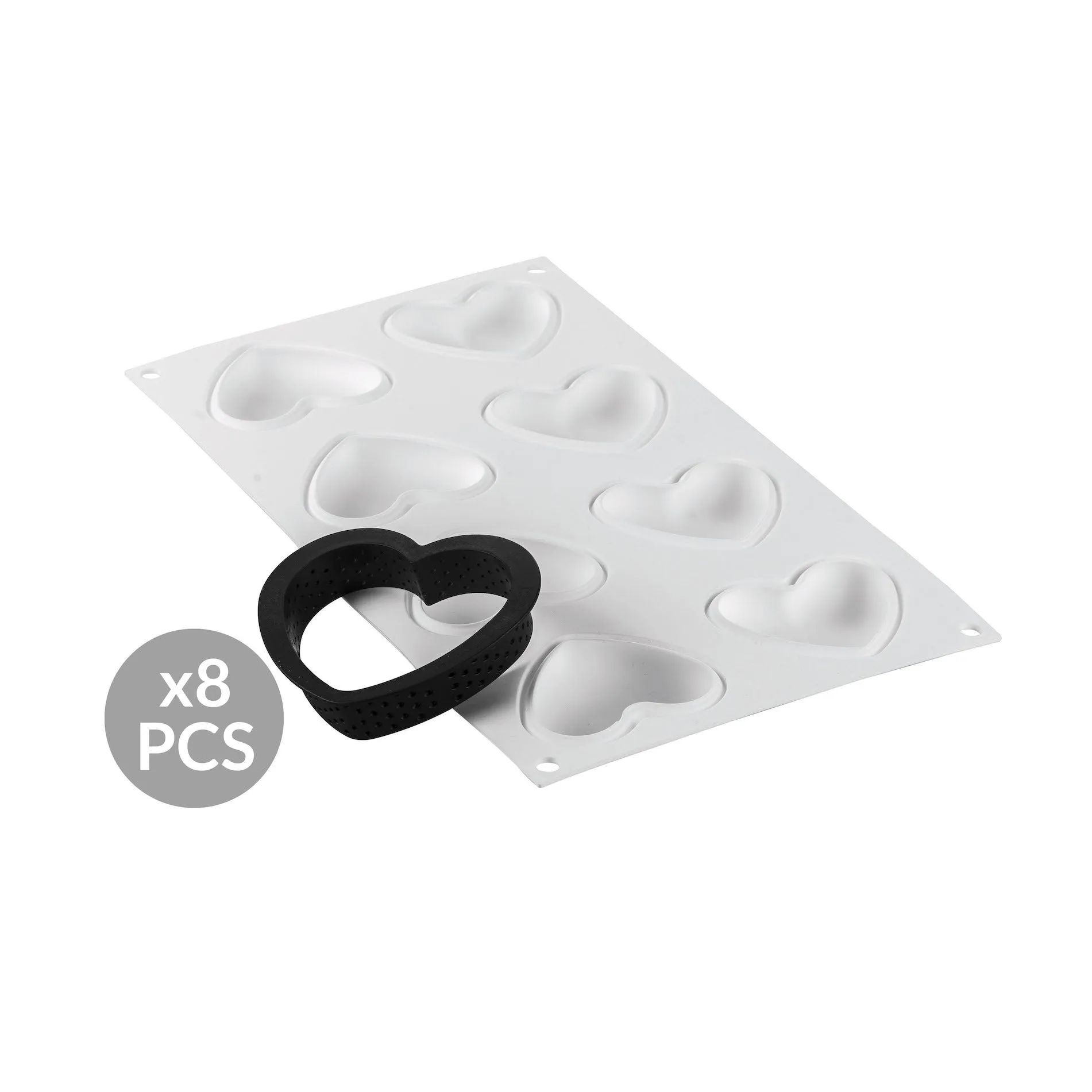 SILIKOMART Small Amore Tart Ring Kit (Silicone Mould   Rings) (Clearance)