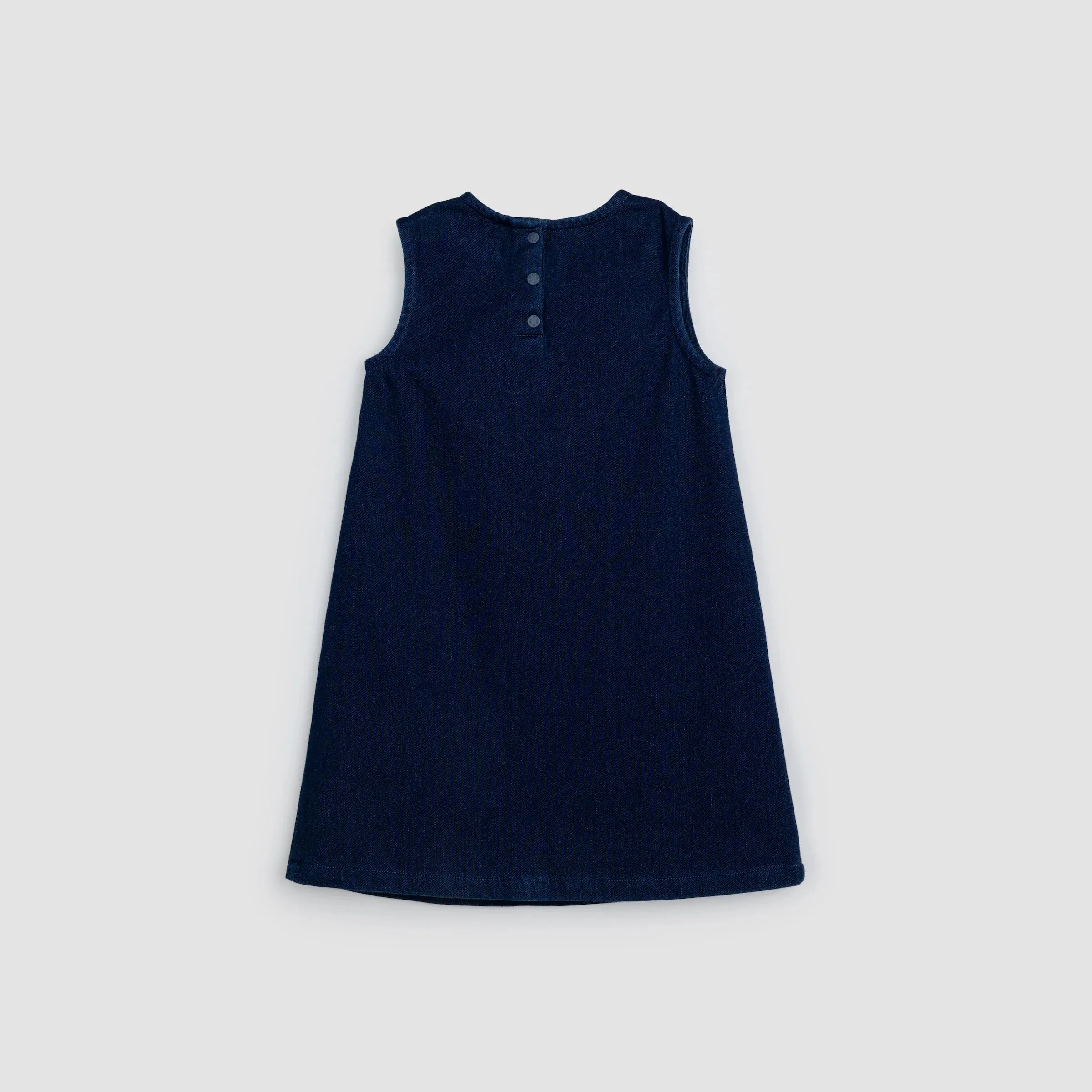 Sleeveless Denim Ruffle Dress