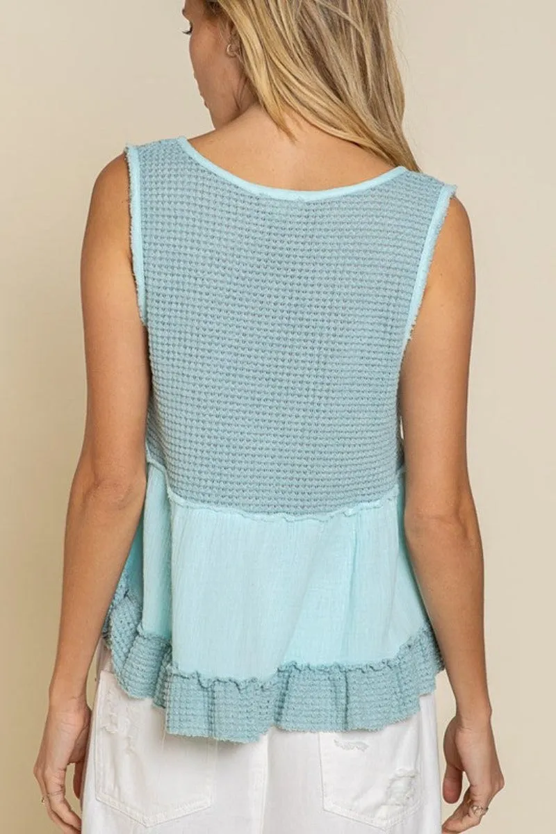 Sleeveless Mini Babydoll Tank Top by POL