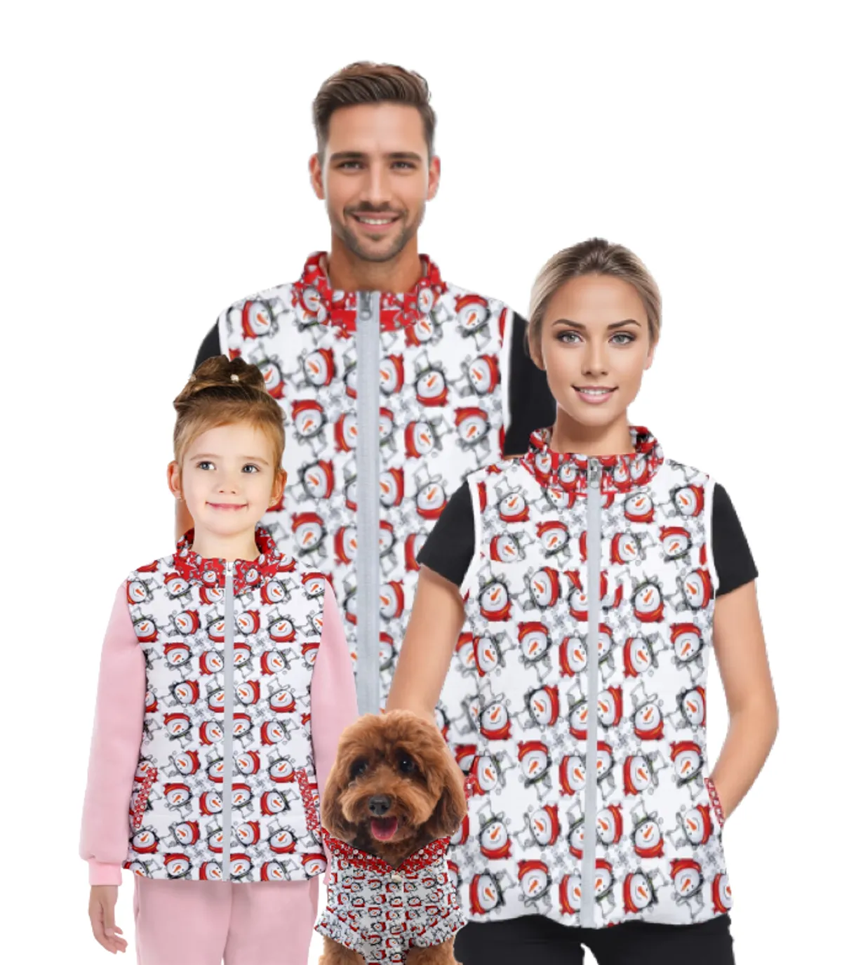 Snow Man's Delight Matching Christmas Dog Coat