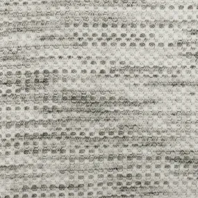 Soft Gray-White-Black Texture Stretch Brushed Thermal Knit Fabric