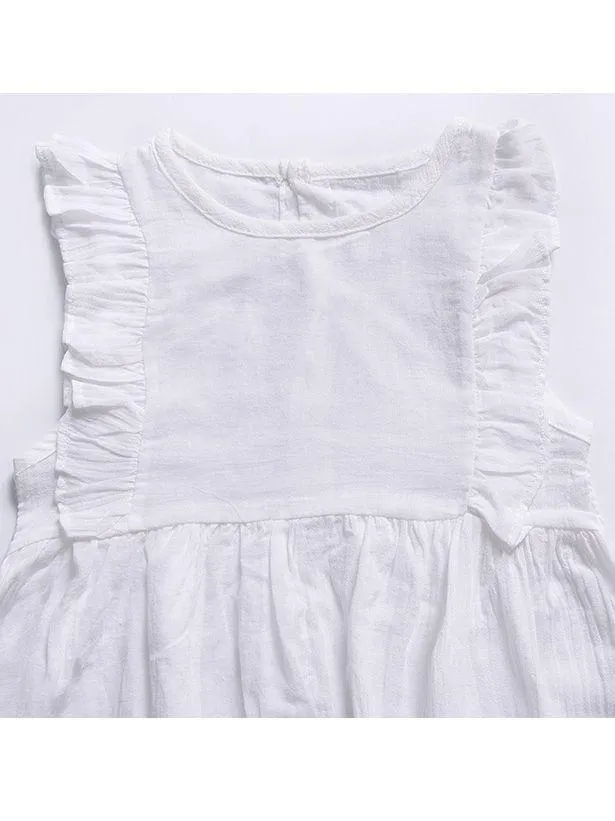 Solid Color Onesie Ruffle Baby Jumpsuit Overalls