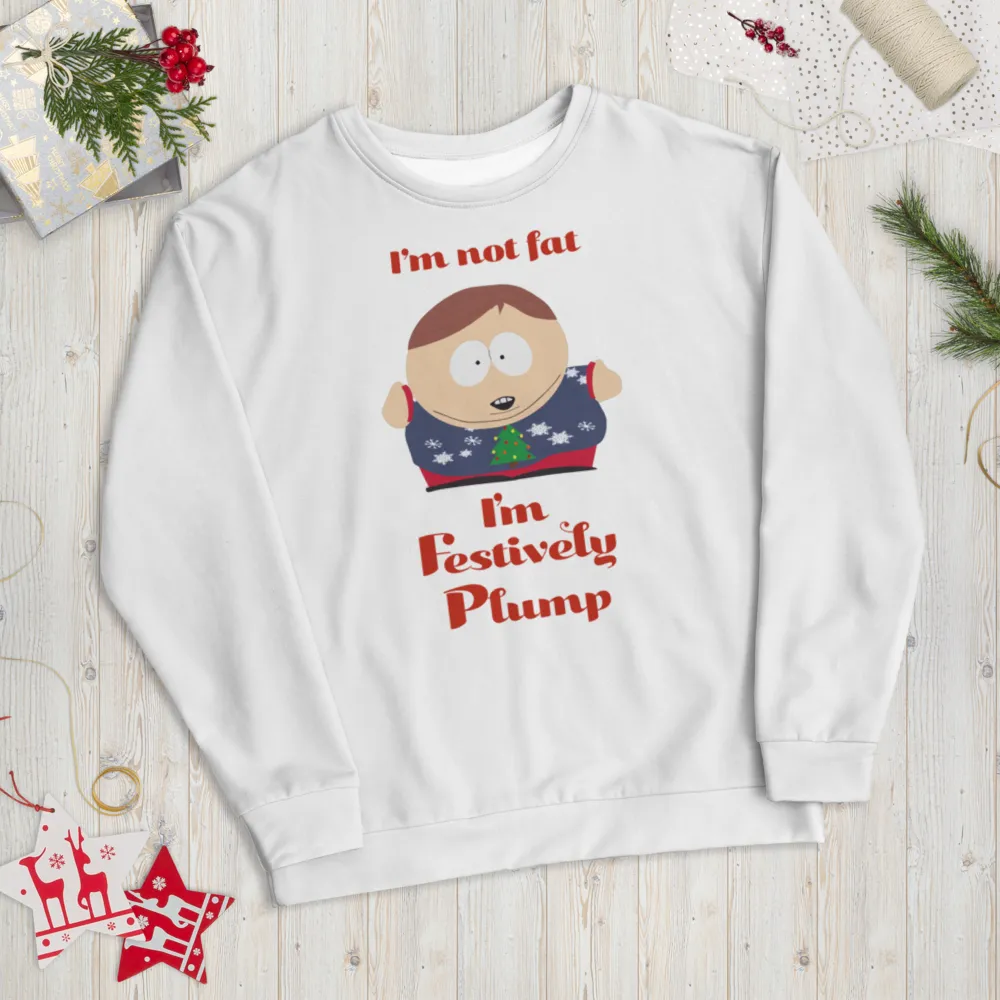 South Park Cartman Festively Plump Adult All-Over Print Sweatshirt