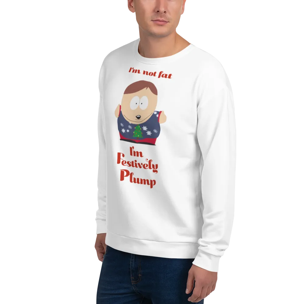 South Park Cartman Festively Plump Adult All-Over Print Sweatshirt