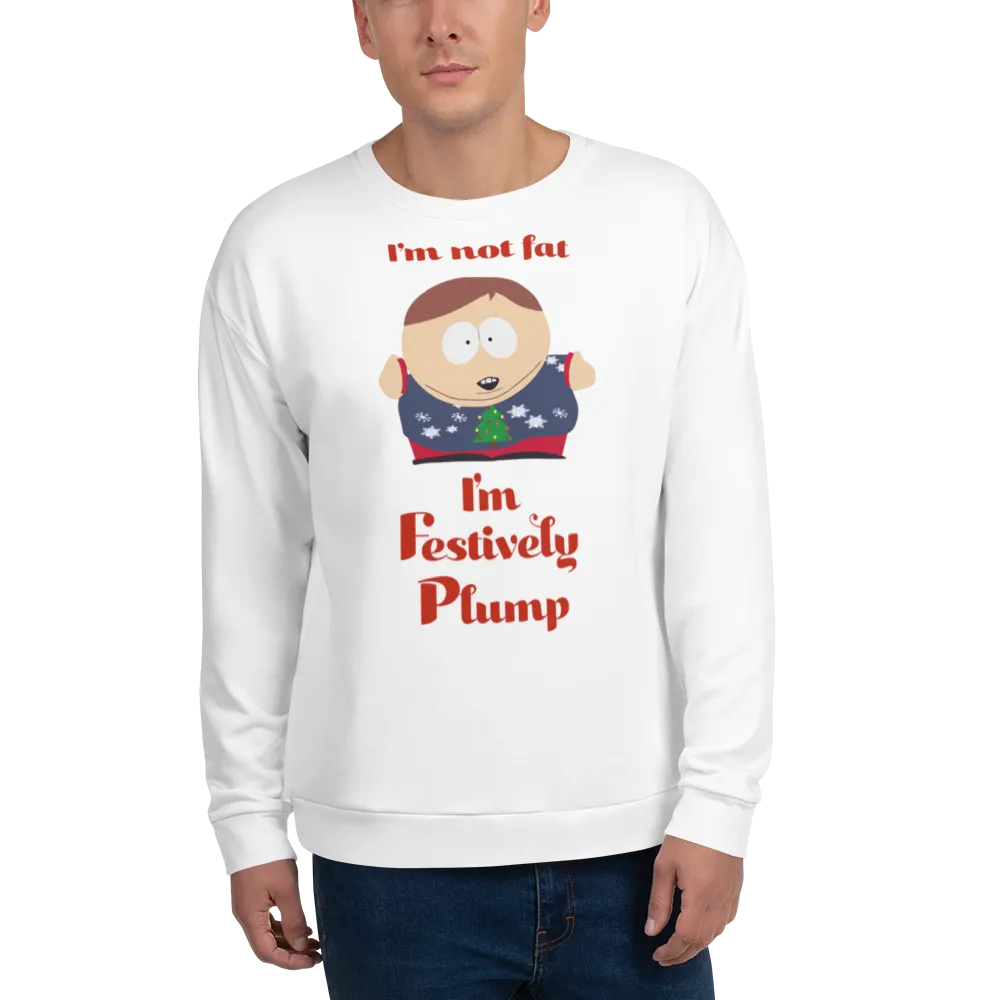 South Park Cartman Festively Plump Adult All-Over Print Sweatshirt