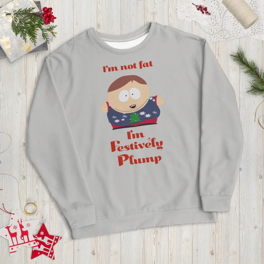 South Park Cartman Festively Plump Adult All-Over Print Sweatshirt
