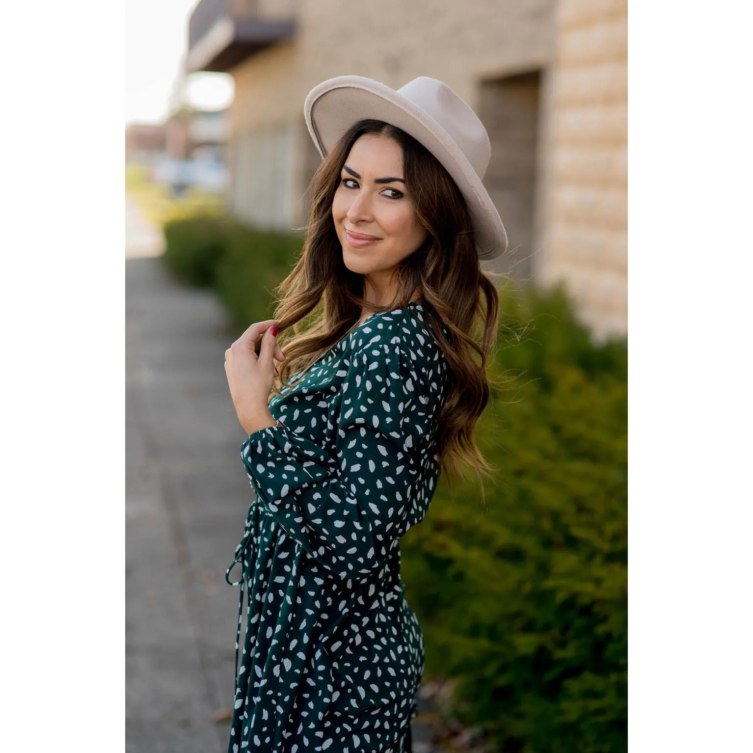 Speckled Long Sleeve Dress