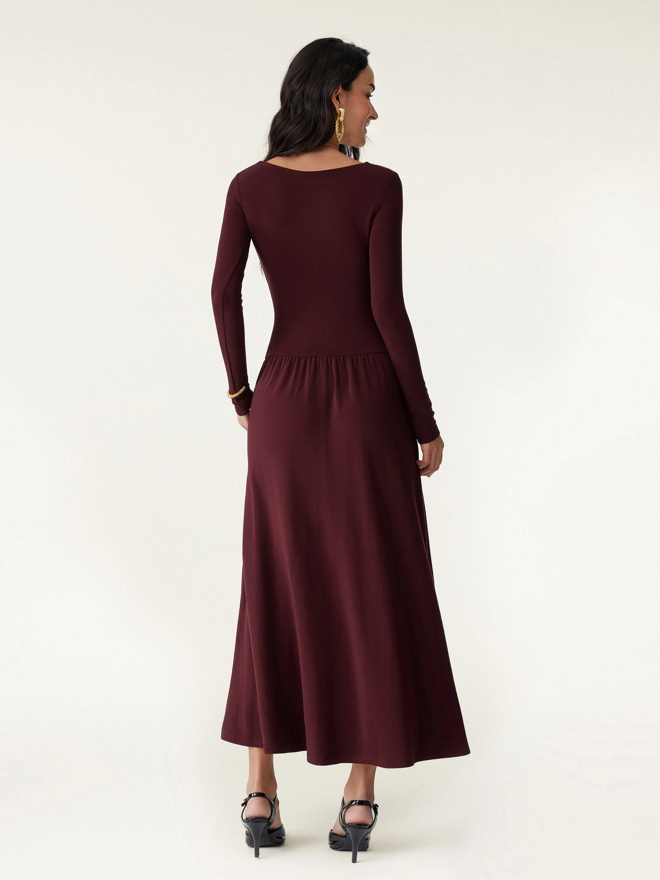 Square Neck Curved Waist Brami Dress