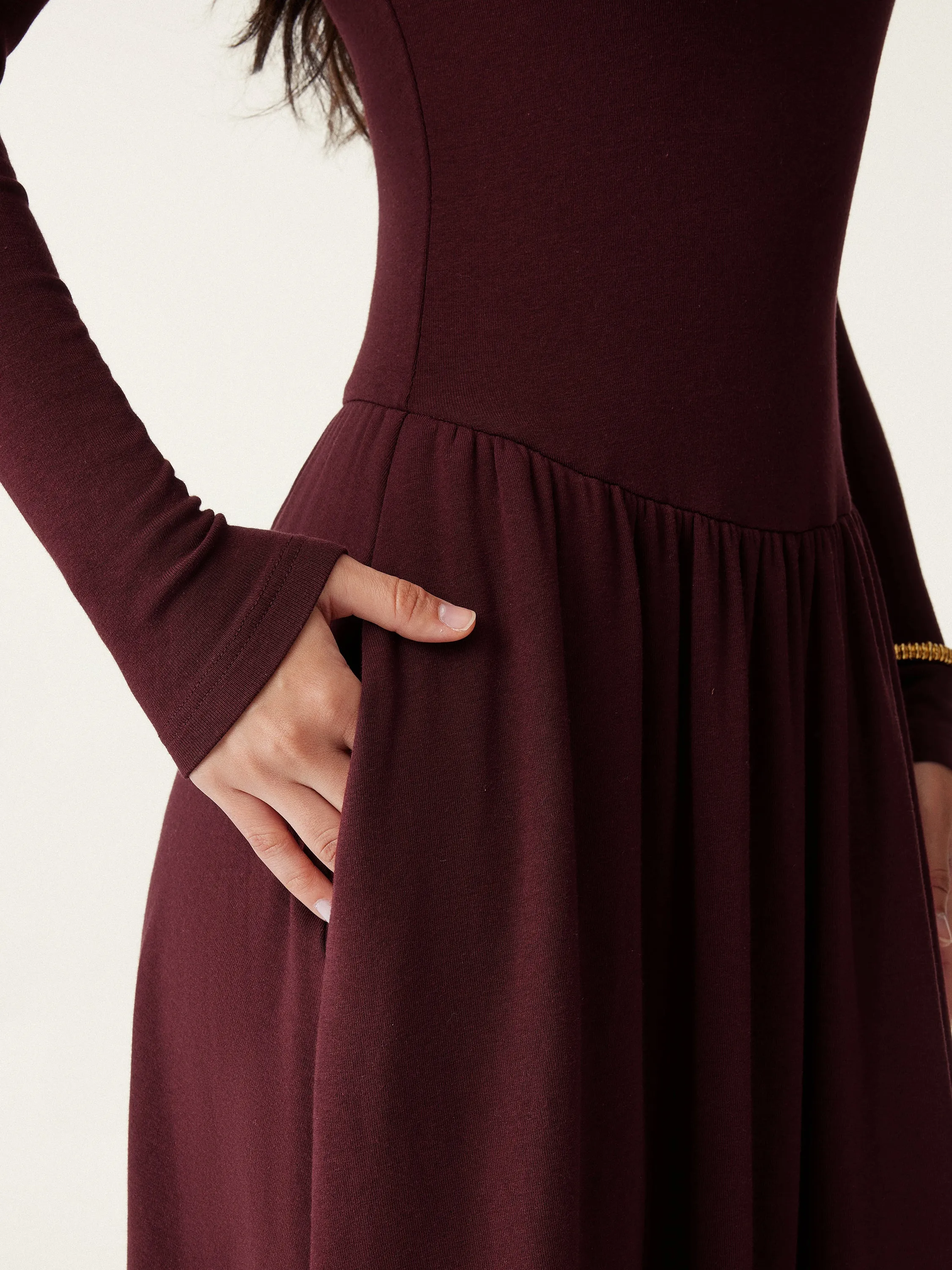 Square Neck Curved Waist Brami Dress