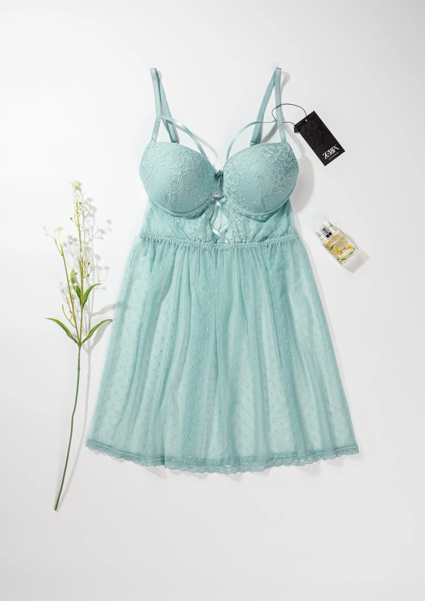 Stretch Mesh Babydoll 4352