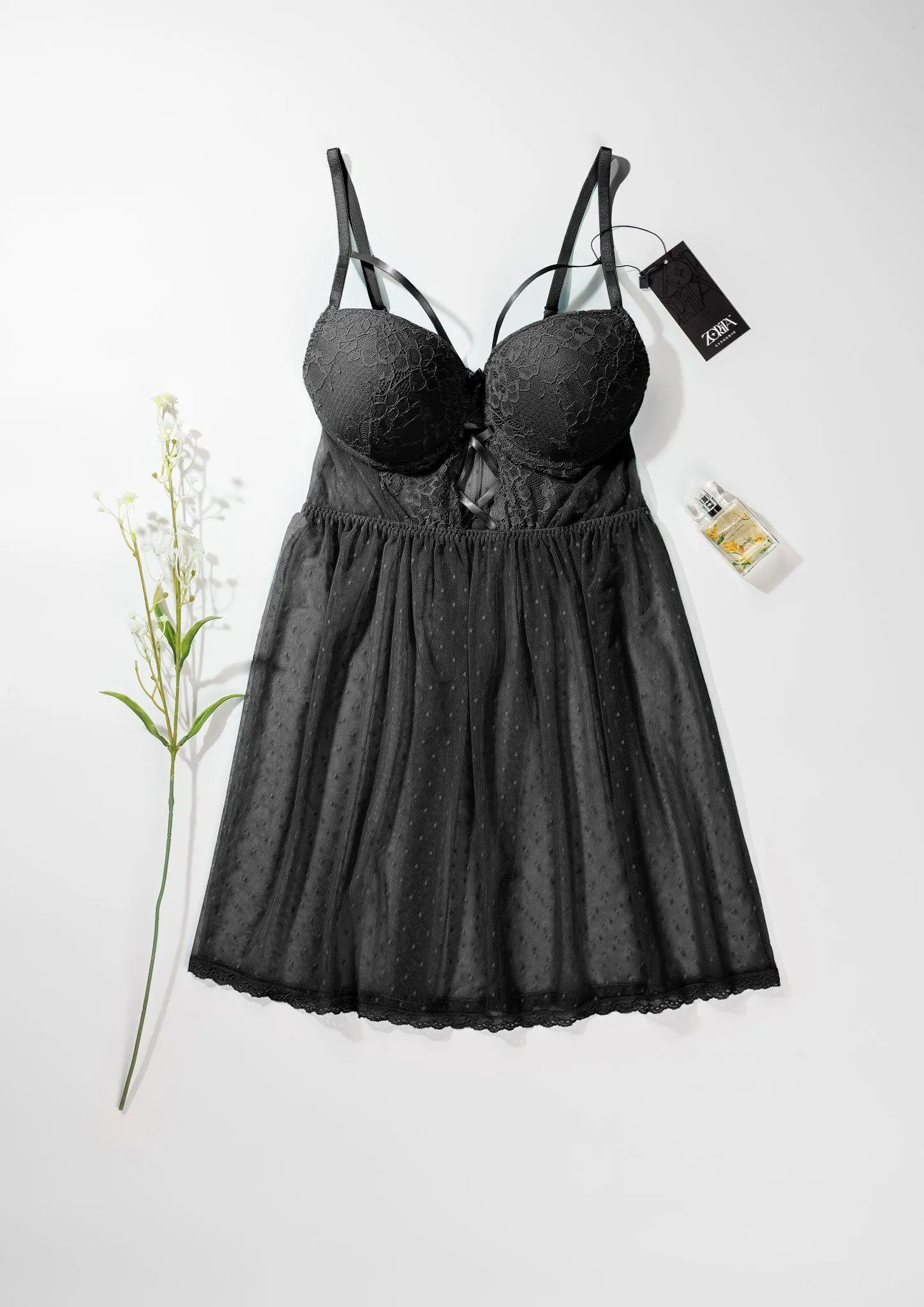 Stretch Mesh Babydoll 4352