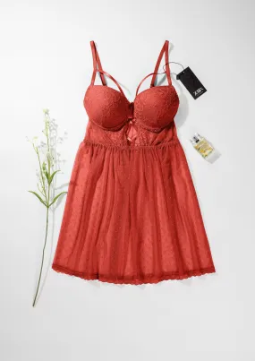 Stretch Mesh Babydoll 4352