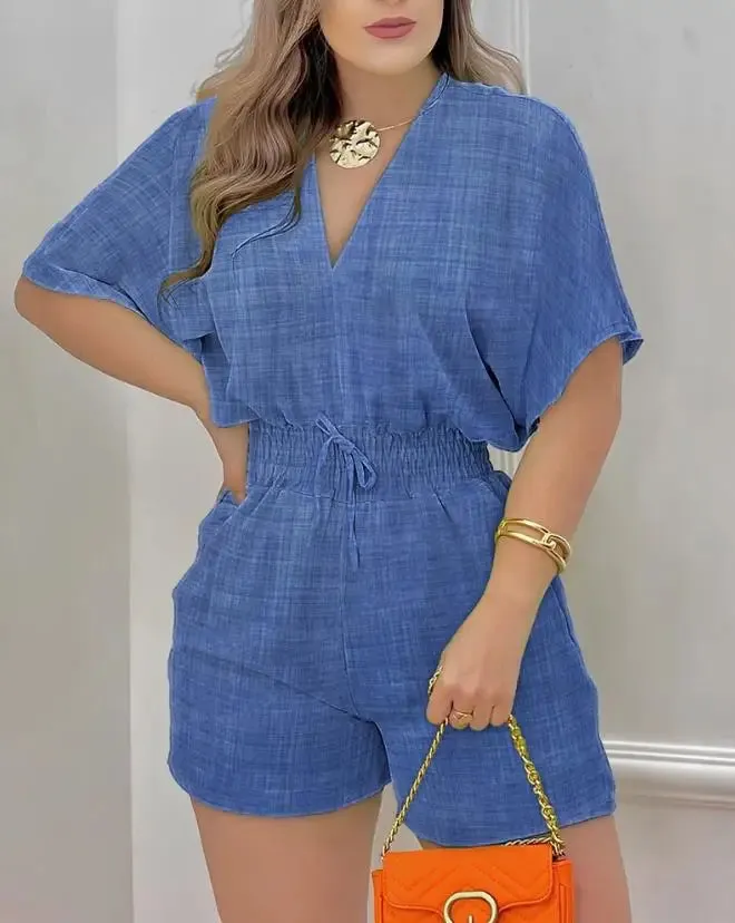 Summer Batwing Sleeve Jumpsuit