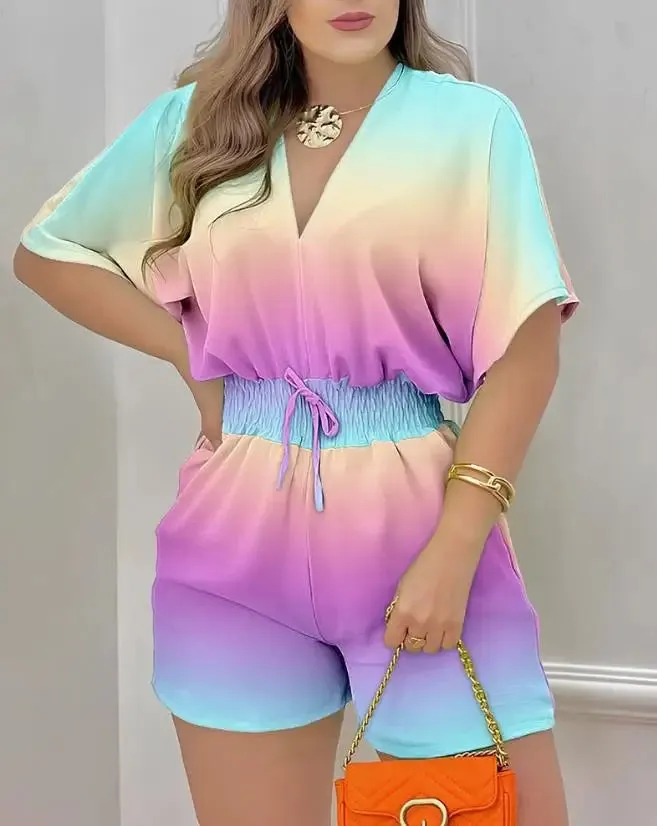 Summer Batwing Sleeve Jumpsuit