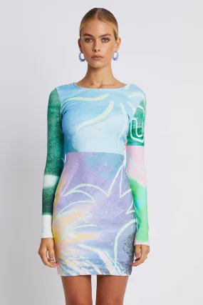 SUMMI SUMMI Womens Long Sleeve Mini Dress - Hypnotic