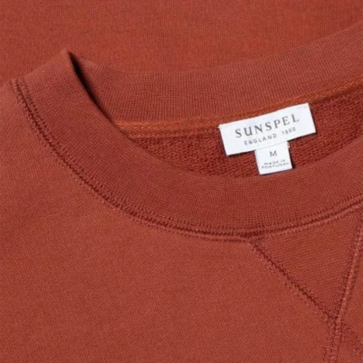 Sunspel Loopback Sweatshirt Brick