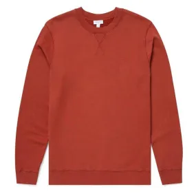 Sunspel Loopback Sweatshirt Brick