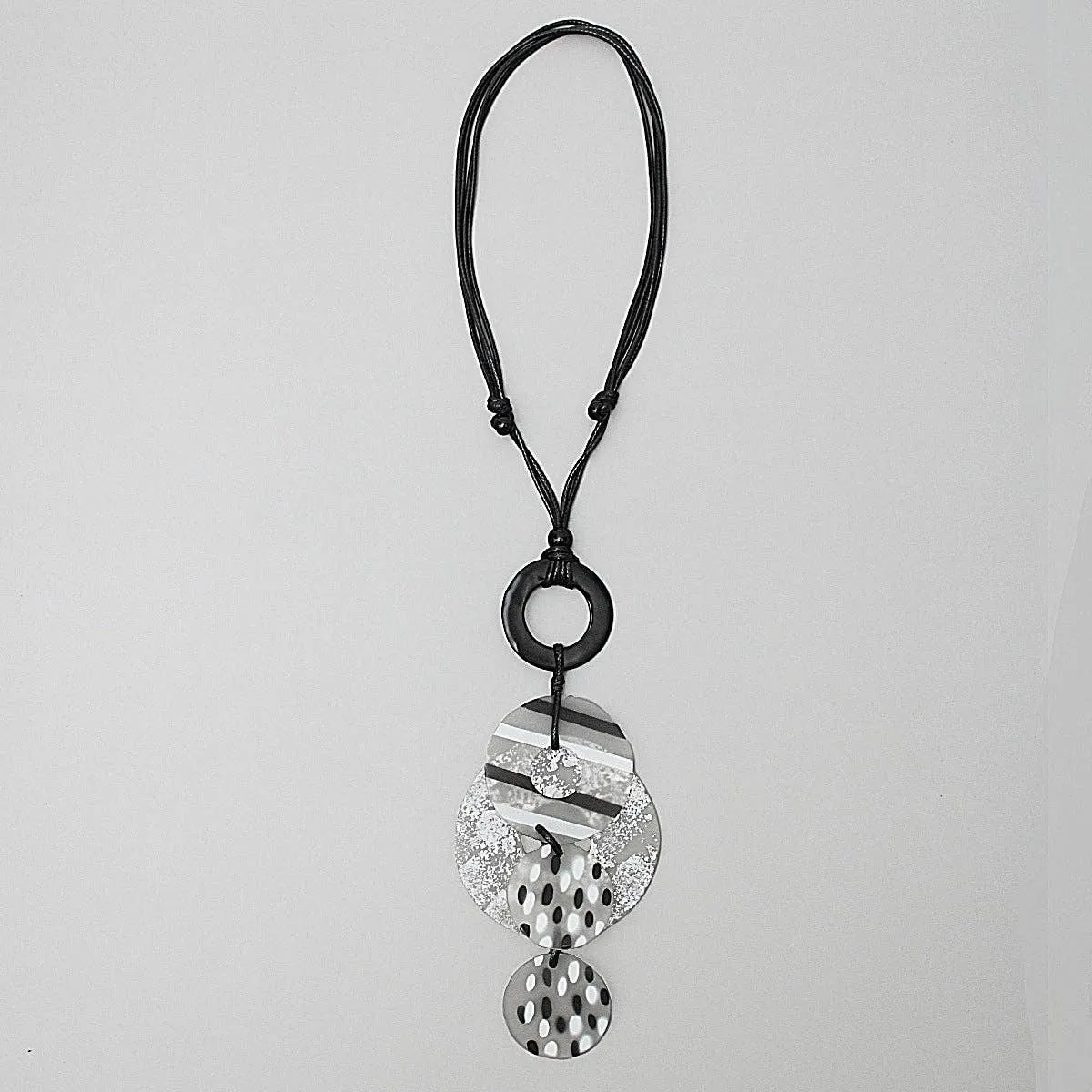 Sylca Designs - Black and White Marissa Pendant Necklace