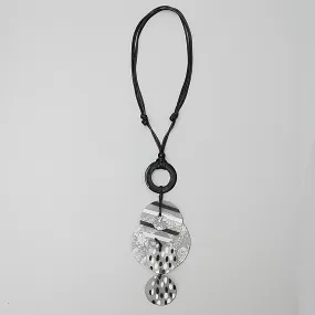 Sylca Designs - Black and White Marissa Pendant Necklace